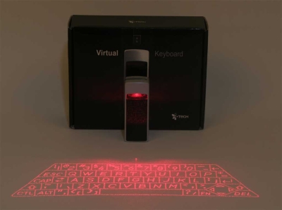 Virtuelles Keyboard, mit einem Laser erzeugt
